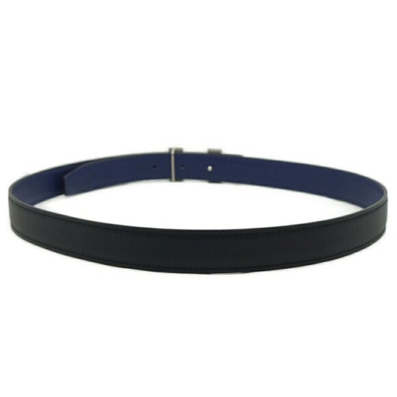 Hermes Constance Belt Logo Black Navy Silver Swift Veau main image 5